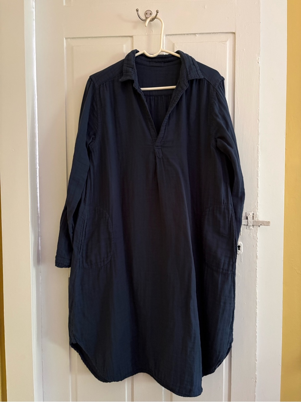 CP Shades navy blue gauze dress